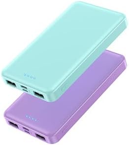 Portable Charger Power Bank 10000mAh, Ultra Slim Compact External Battery Pack by AONIMI