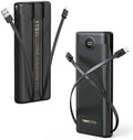 VEEKTOMX Portable Charger with Built-in Cables 30000mAh Power Bank by VEEKTOMX