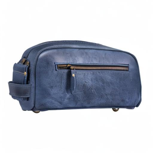 10" Premium Leather Toiletry Travel Pouch - Image 10