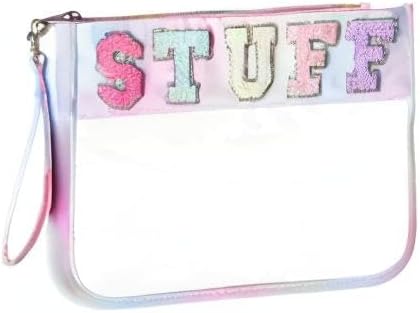 DYSHAYEN Chenille Letter Clear Zipper Pouch - Image 8