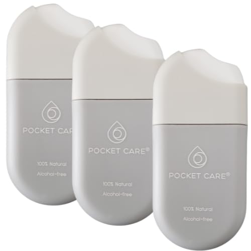 POCKET CARE | 3 Pack Unscented Hand Moisturizing cleanser Spray .50 Fl OZ each by NEWCONCEPTS