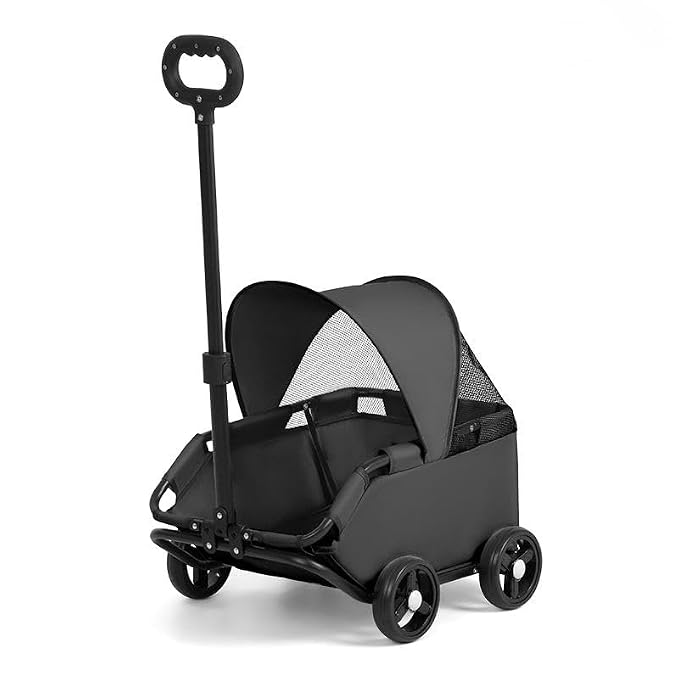 Dog Stroller 4 Wheels Folding Dog Cart by KERATISNIK