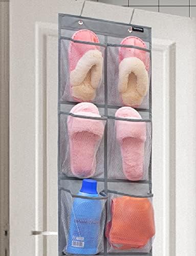 2 Pack Minimalist Black Over The Door Hanging Closet Shoe Holder Organizer - Image 4