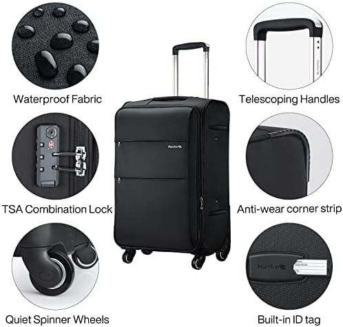 Hanke 28 Inch Luggage with Spinner Wheels Expandable Large Suitcase with Wheels - Image 3