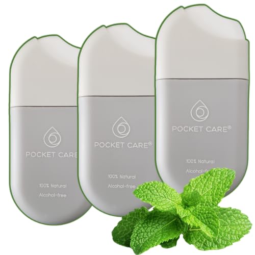 POCKET CARE | 3 Pack Peppermint Hand Cleanser Moisturizing Spray 1.5 Fl OZ- by NEWCONCEPTS