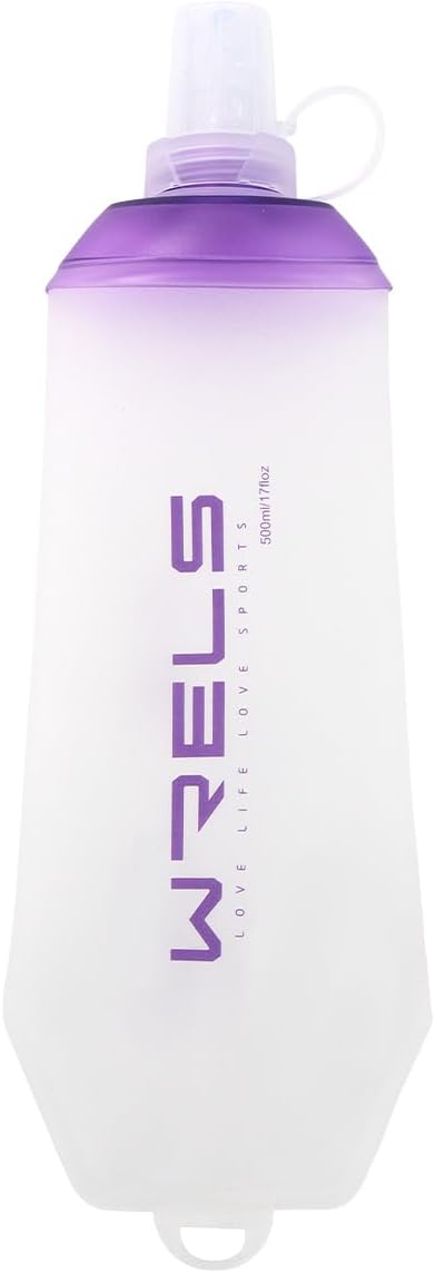 200ml/350ml/500ml Collapsible Soft Flask, BPA Free Folding Soft Water Bottle by WRELS
