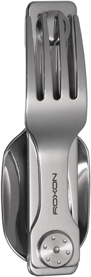 Roxon C2 Camping Utensil 2 in 1 Detachable Folding Cutlery by ROXON