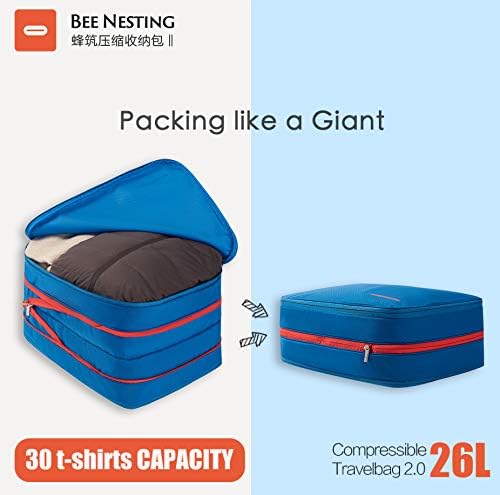 Bee Nesting Waterproof Compression Packing Cubes, Travel Packing organizers - Image 2