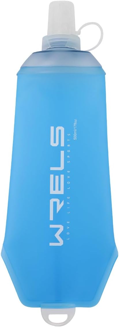 200ml/350ml/500ml Collapsible Soft Flask, BPA Free Folding Soft Water Bottle by WRELS
