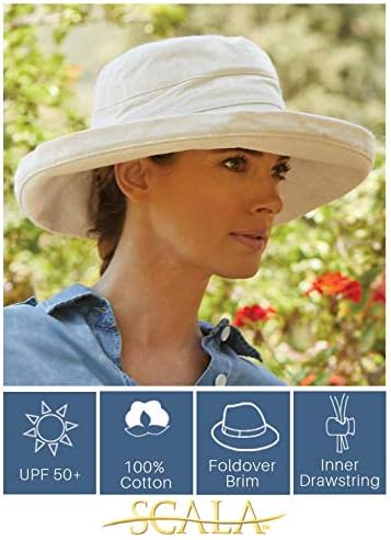 Scala Women's Cotton Hat with Inner Drawstring and Upf 50+ Rating - Image 8