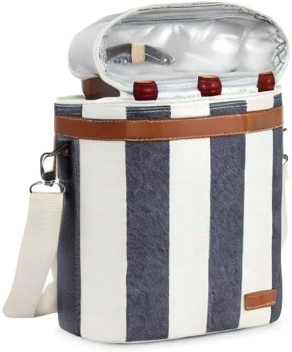 Zormy 3 Bottle Insulated Wine Tote Cooler Bag, Portable Carrier - Image 9