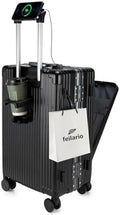 feilario 20in Aluminium Frame PC Hard Shell Spinner Wheels Luggage, Built-In by feilario