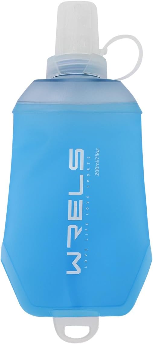 200ml/350ml/500ml Collapsible Soft Flask, BPA Free Folding Soft Water Bottle by WRELS