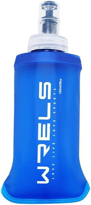Folding Soft Flask Portable Collapsible Running Lightweight Water Bottle by WRELS