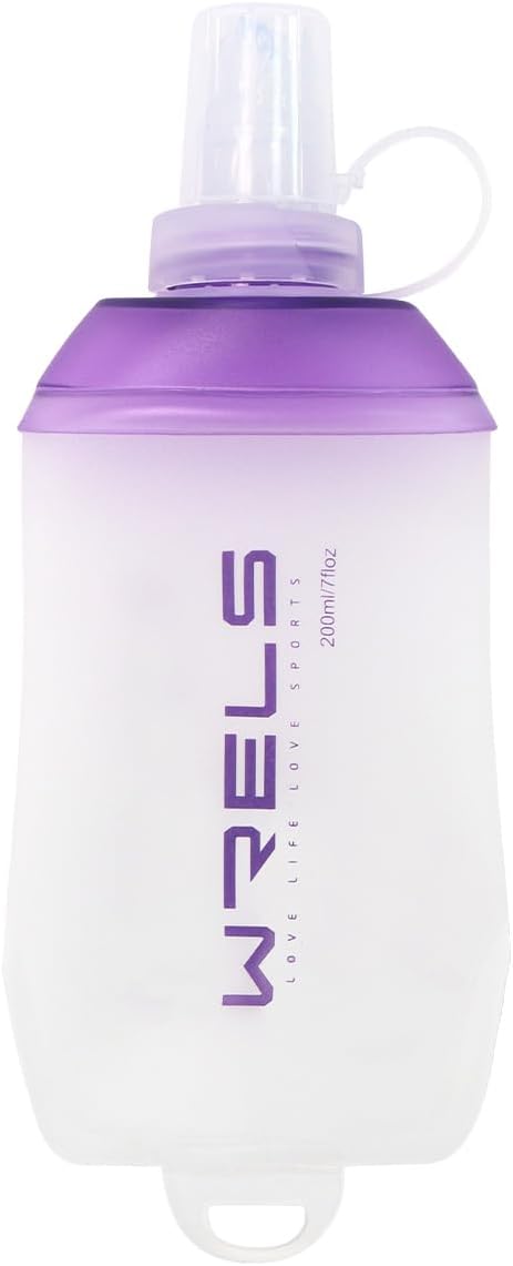 200ml/350ml/500ml Collapsible Soft Flask, BPA Free Folding Soft Water Bottle by WRELS