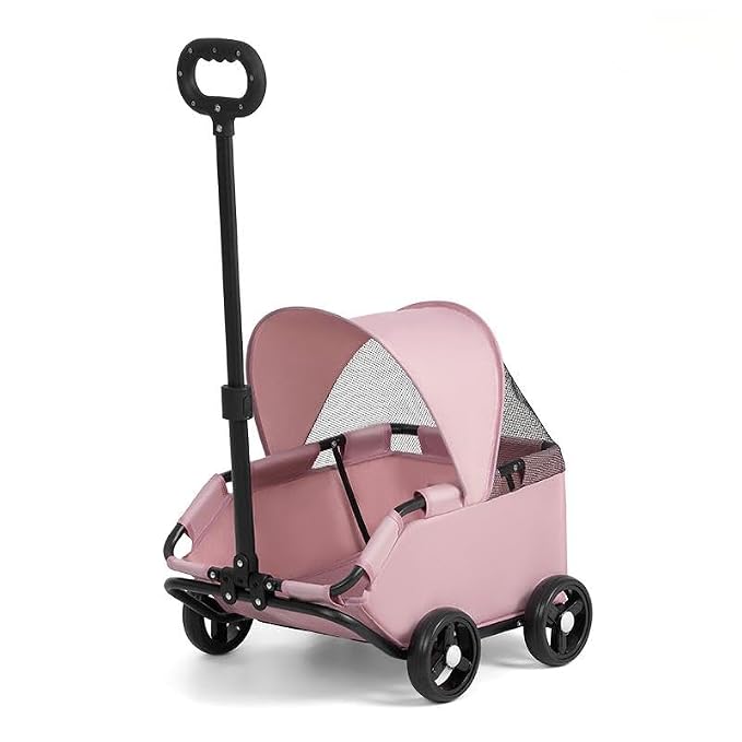 Dog Stroller 4 Wheels Folding Dog Cart by KERATISNIK