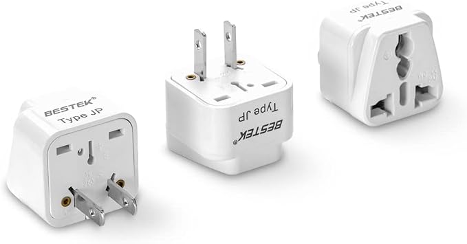 BESTEK Japan Travel Plug Adapter, Grounded Universal Type A Plug Adapter JP to by BESTEK