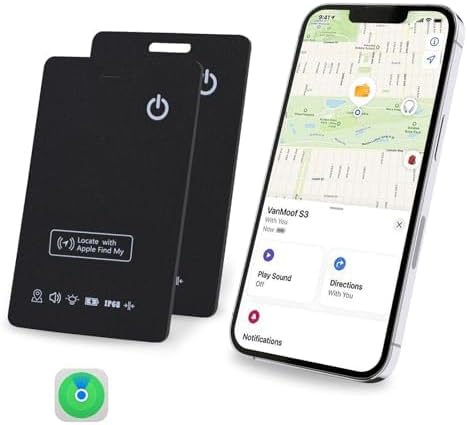 LBPRT Air-Tag Card Rechargeable Wallet Tracker Thin 1.6mm 2 Pack, Smart Locator by Unknown