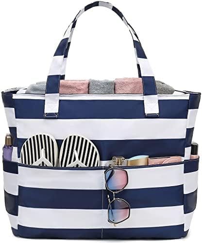 Beach Pool Bags Tote for Women Ladies Large Gym Tote Carry On Bag by BLUBOON