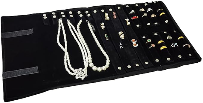 Velvet Travel Jewelry Case Roll Bag Organizer - Image 4