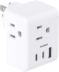 Multi Plug Outlet Extender, Power Strip Non Surge Protector Electric Outlet by OneBeat
