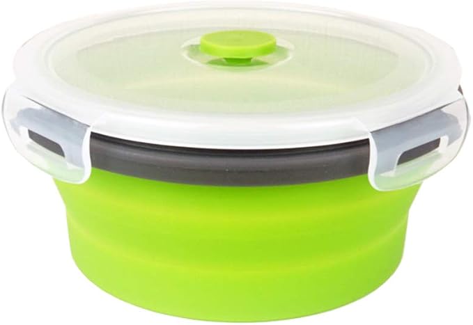 CARTINTS Green Silicone Collapsible Food Storage Containers-Prep/Storage Bowls - Image 3