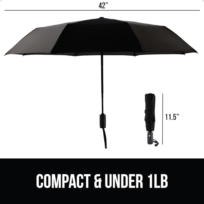 GORILLA GRIP Windproof Compact Stick Umbrella - Image 5