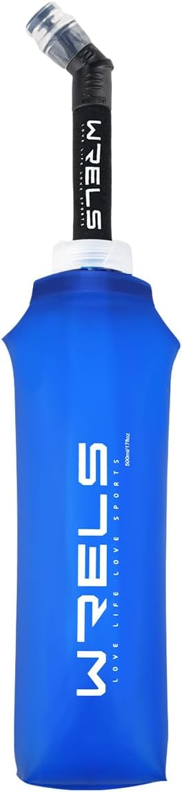 Folding Soft Flask Portable Collapsible Running Lightweight Water Bottle by WRELS