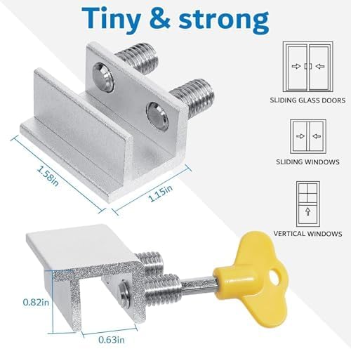 Sliding, Window Locks for Horizontal Sliding Windows, Window Security Lock - Image 2