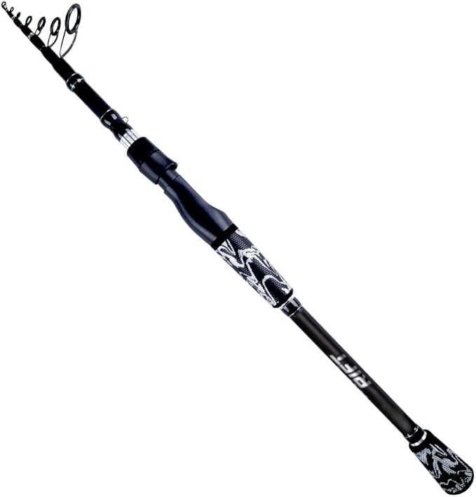 RIFT Venture Telescopic Fishing Rods, Rubber Grips, Fuji Guides, Carbon Fiber by RIFTFishingandOutdoors