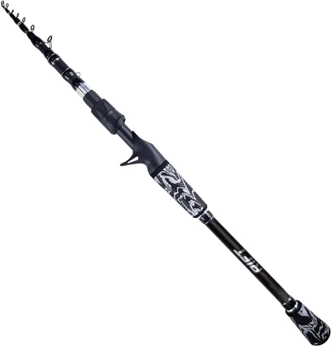 RIFT Venture Telescopic Fishing Rods, Rubber Grips, Fuji Guides, Carbon Fiber by RIFTFishingandOutdoors