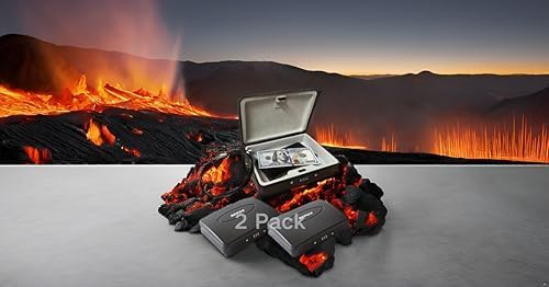 SEPOX® 2Pcs Water/Fire-Resistant Portable Security Case Lock Box Steel - Image 5