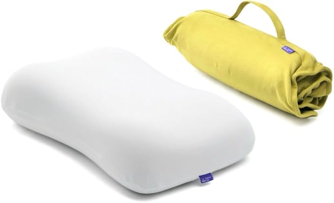 Cushion Lab Travel Deep Sleep Pillow – Compact Memory Foam Neck Pillow by CUSHIONLAB