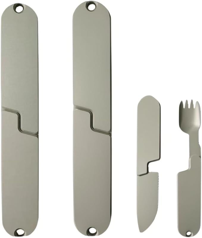 2-in-1 Camping Utensil Set – Knife Fork Combo by Unknown