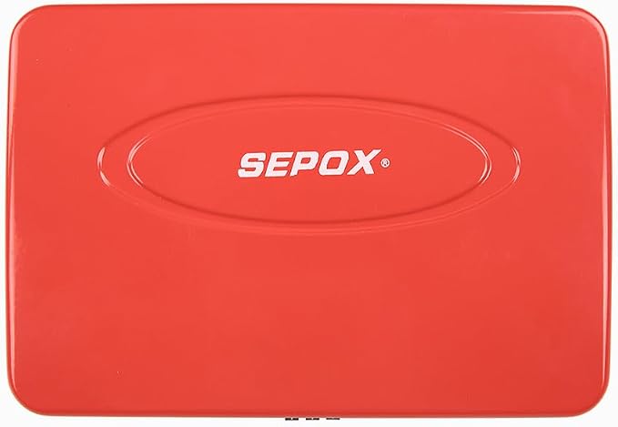 SEPOX® Twins Water/Fire-Resistant Portable Security Case Lock Box Steel - Image 6