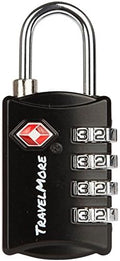TSA Luggage Locks with 4 Digit Combination – Heavy Duty Set Your Own Padlocks by TravelMore