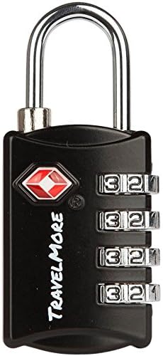 TSA Luggage Locks with 4 Digit Combination – Heavy Duty Set Your Own Padlocks by TravelMore