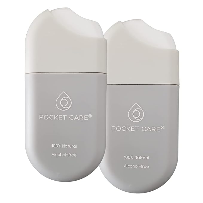POCKET CARE | 2 Pack Peppermint Hand Cleanser Moisturizing Spray 1 Fl OZ- by NEWCONCEPTS