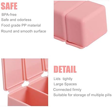4Pack Weekly Pill Organizer, Small 7 Days Pill Cases Travel Daily Pill Box - Image 5