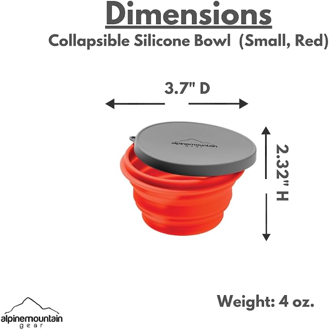 Collapsible Silicone Bowl with Lid - Image 3