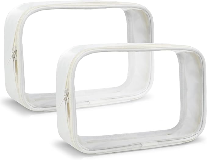 Moyad TSA Approved Clear Toiletry Bag, 2 Pack Quart Size 3-1-1 Liquids Pouch by Moyad