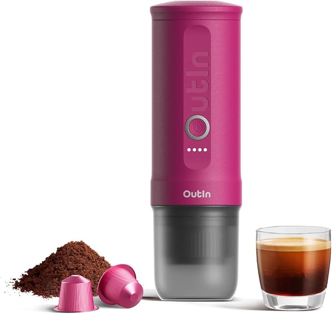 OutIn Nano Portable Electric Espresso Machine, Travel Coffee Maker by YourPersonalMobileCoffeeStation