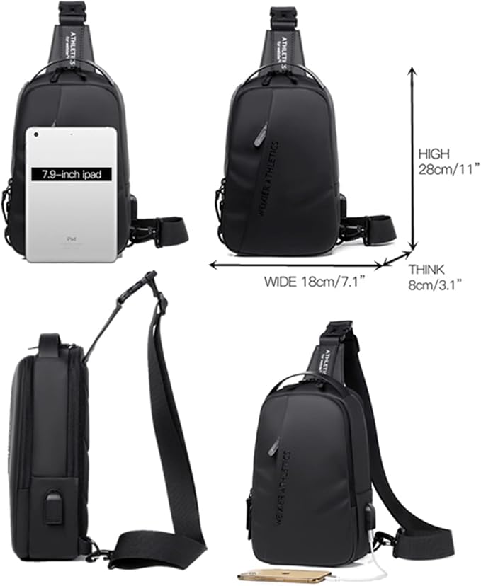 Waterproof Sling Bags Mens Shoulder Crossbody Backpack - Image 6