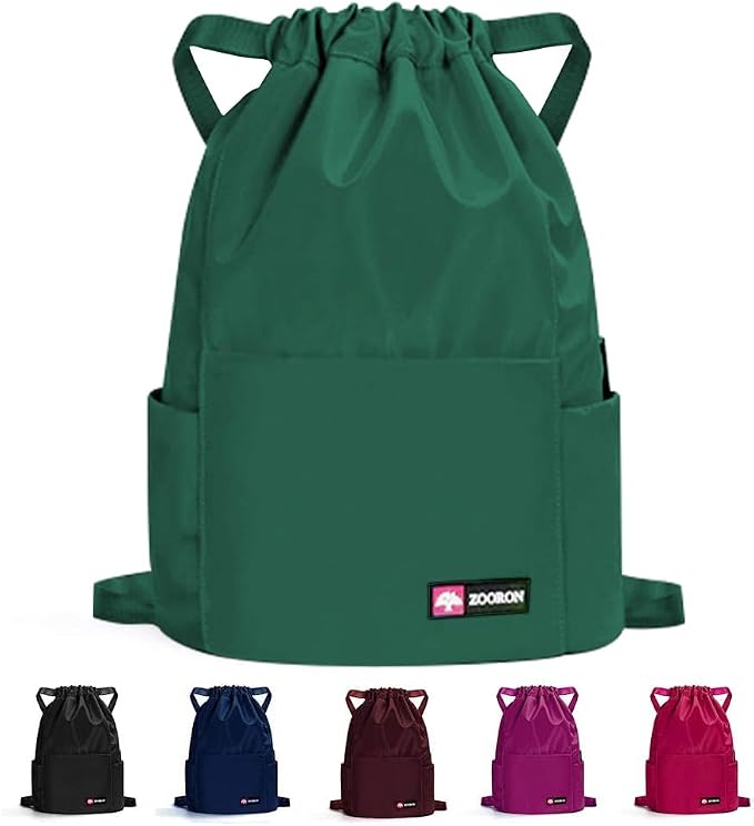 ZOORON Waterproof Drawstring Gym Backpack Bag by ZOORON