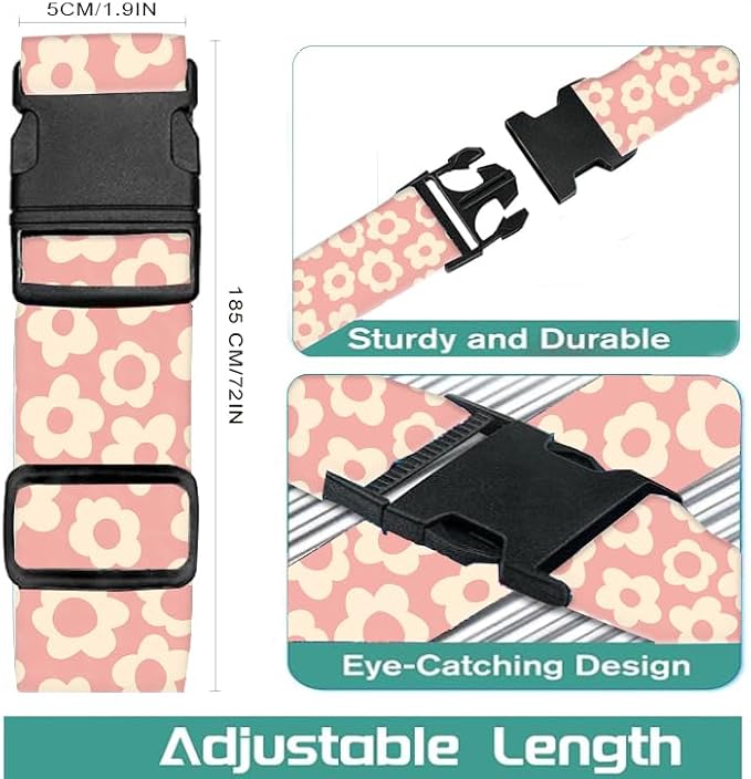 Luggage Straps for Suitcases Travel Belt Accessories, Cute Suitcase Strap - Image 5