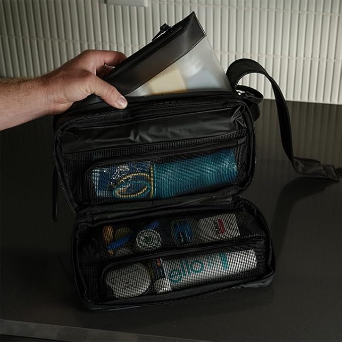 Gravel Hanging Toiletry Bag – Water-Resistant Dopp Kit - Image 5