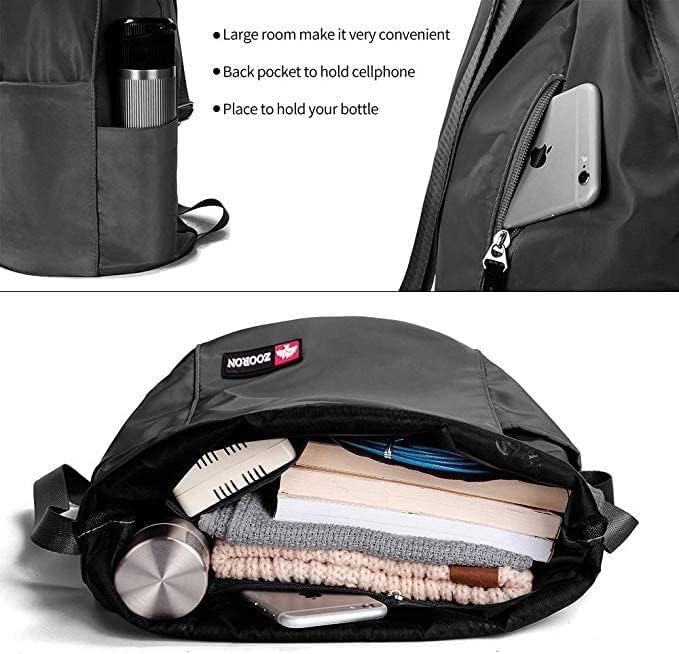 ZOORON Waterproof Drawstring Gym Backpack Bag - Image 6