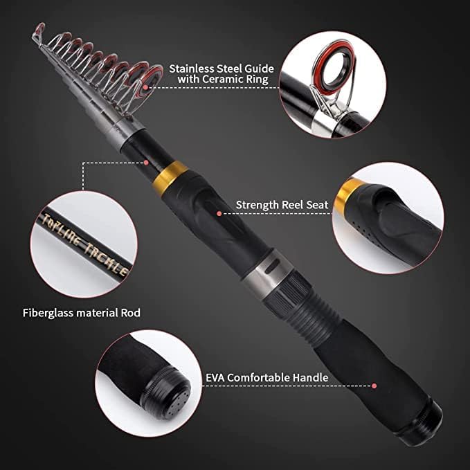 Collapsible Fishing Rod and Reel Combo, BalanZze Telescopic Fishing Rod - Image 2