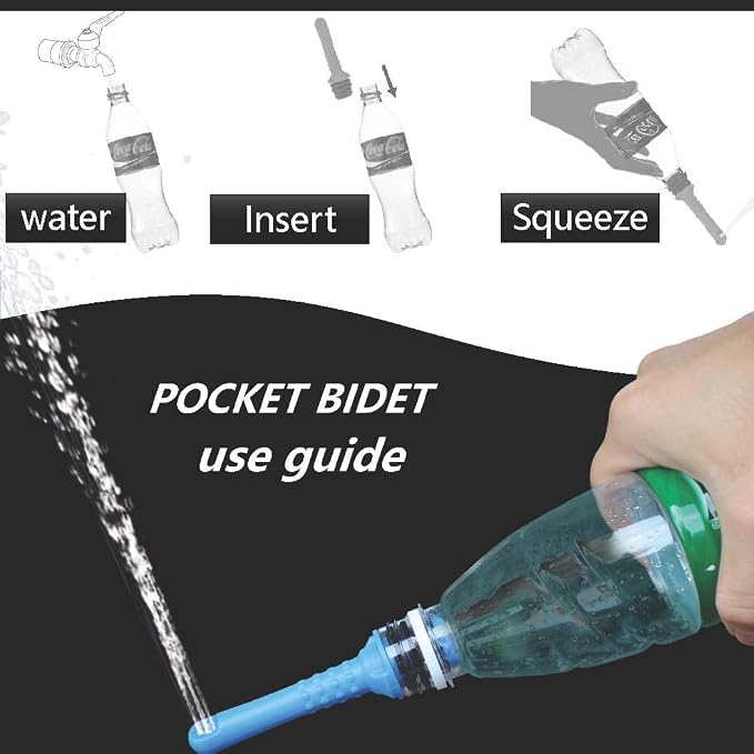 2PCS-Pack Portable Bidet 450ml Travel Bidets + Blue Backpacking Bidet, Peri - Image 4