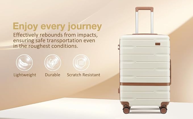 Luggage Sets 3 Piece with TSA Lock Hardside PC+ABS Carry On Suitcase with YKK - Image 6